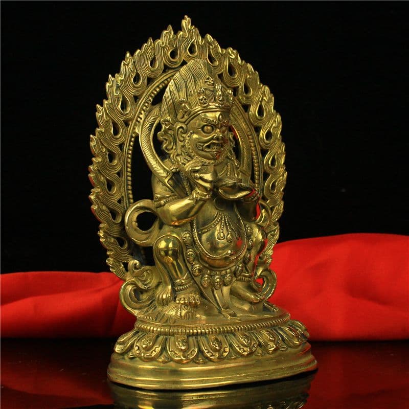 仏教美術大黒天財神 二臂マハ黒天ガラ護法神仏像を奉納