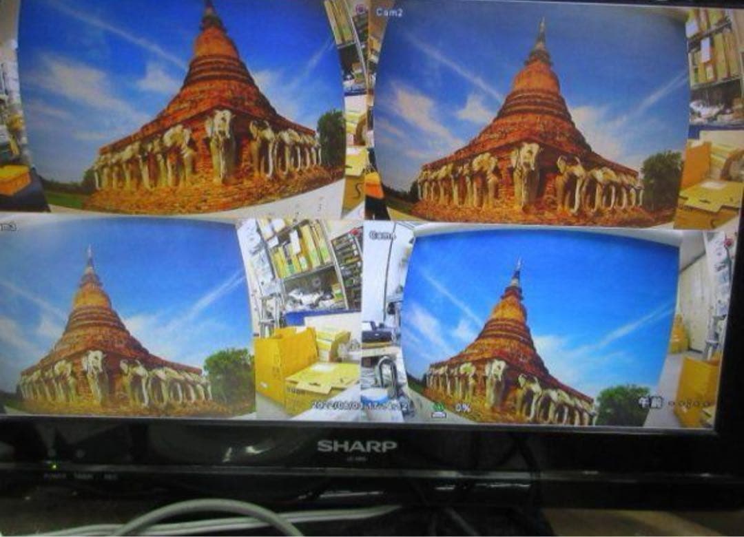 防犯カメラ4台 液晶壁掛けモニター《2TB搭載》