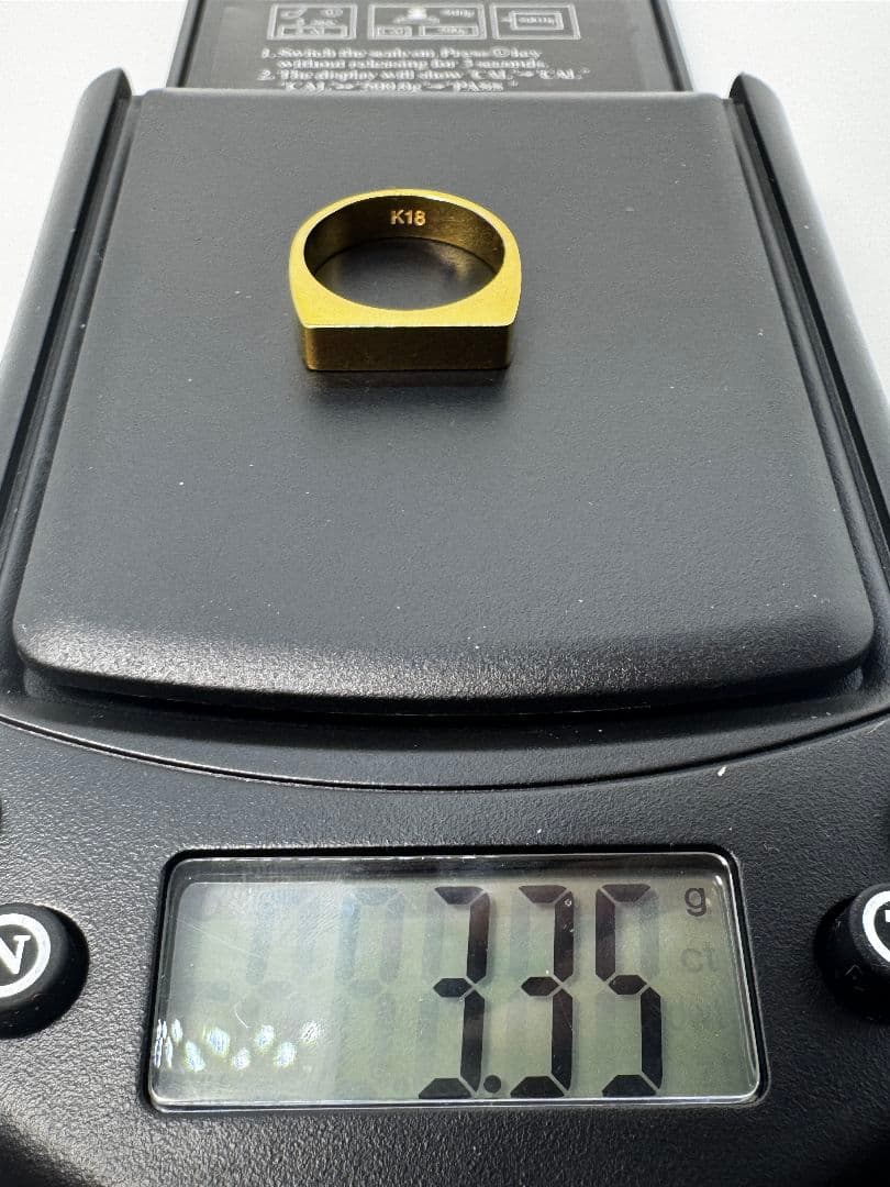 K18ゴールド シンプルリング 4.2mm3.35g 11号