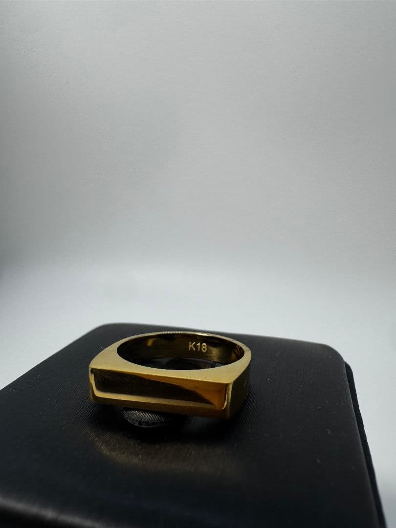 K18ゴールド シンプルリング 4.2mm3.35g 11号