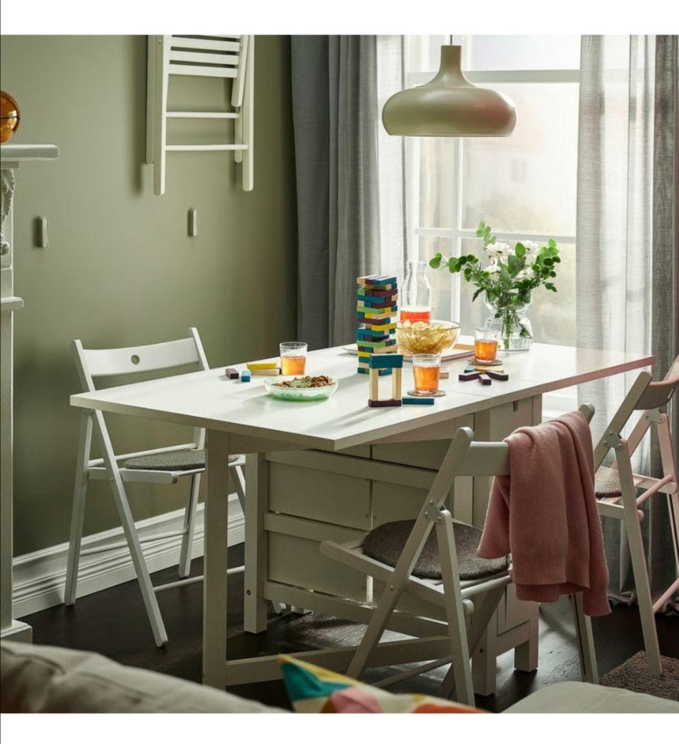 IKEA 折りたたみダイニングテーブル NORDEN ノールデン ホワイト