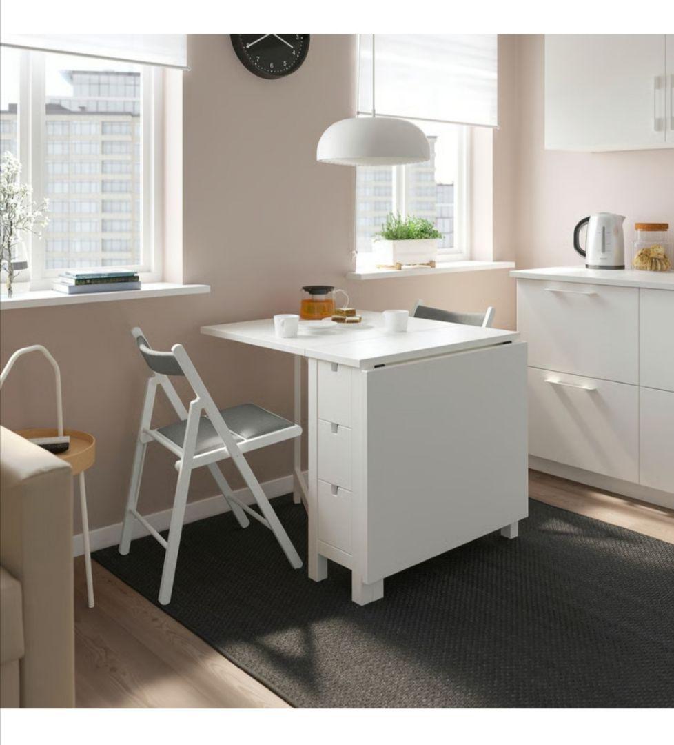 IKEA 折りたたみダイニングテーブル NORDEN ノールデン ホワイト