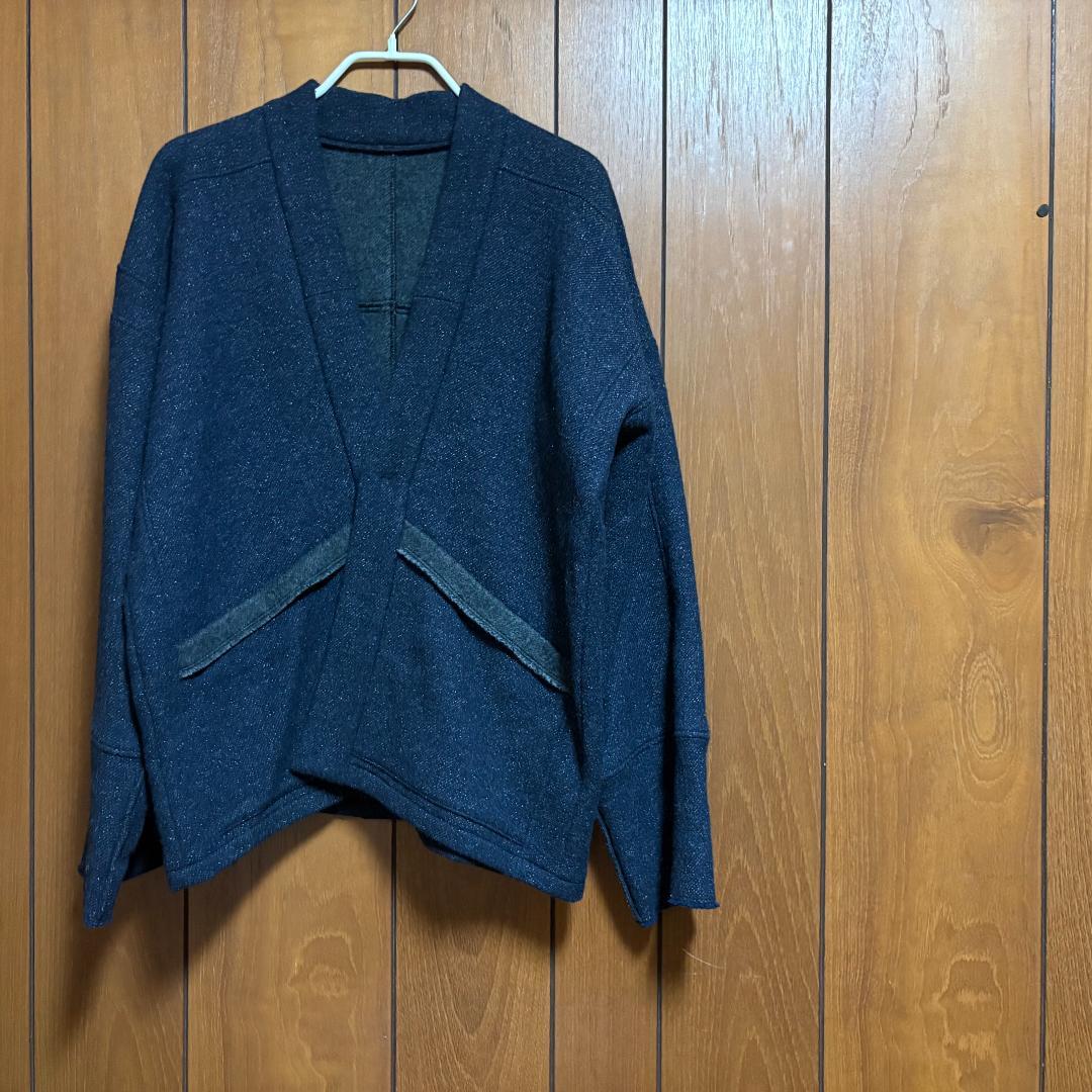 MITTAN 端切半纏 紺杢 サイズ2 ウール 尾州産