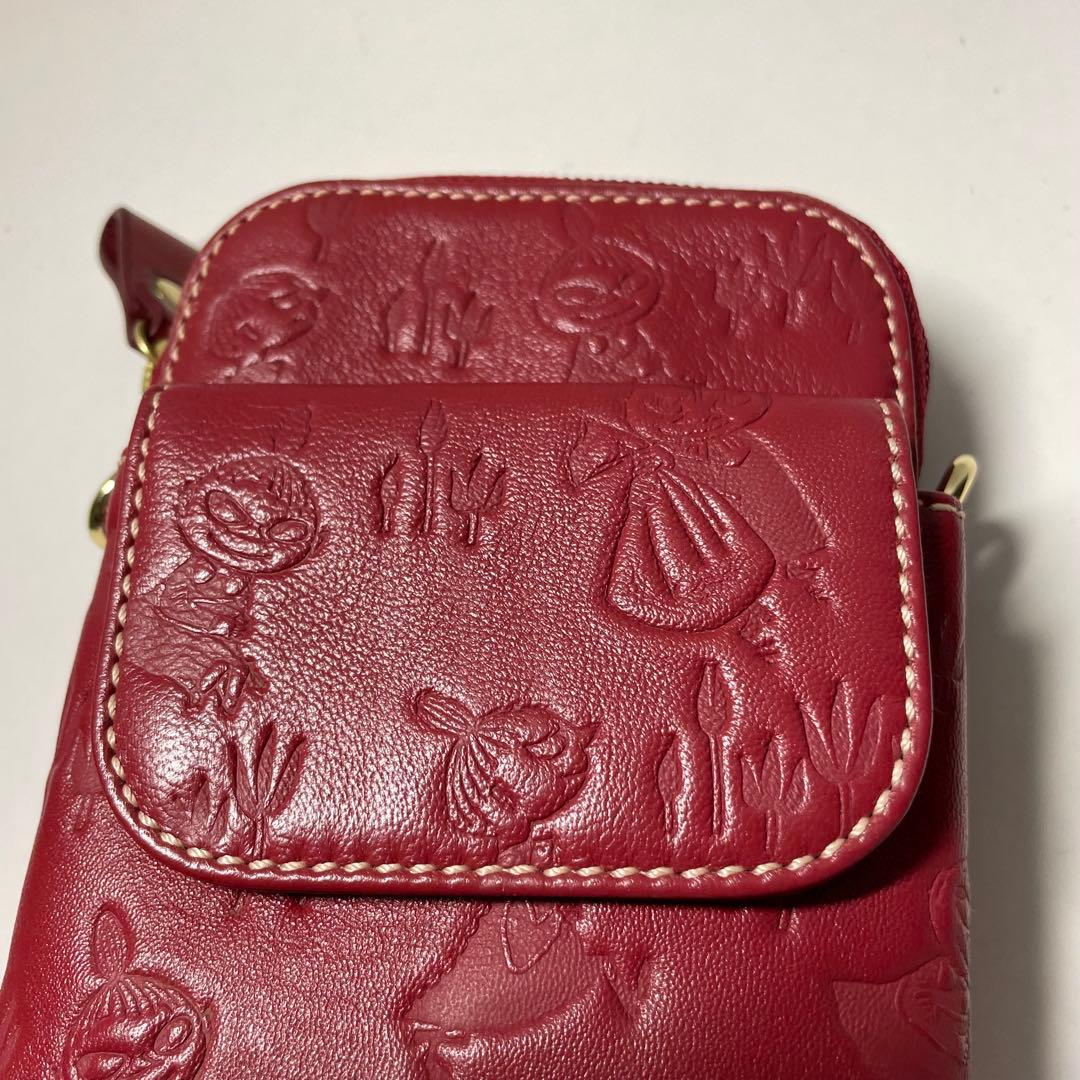 [未使用級] リトルミィ ラム革 スマホポシェット スマホショルダーバッグ