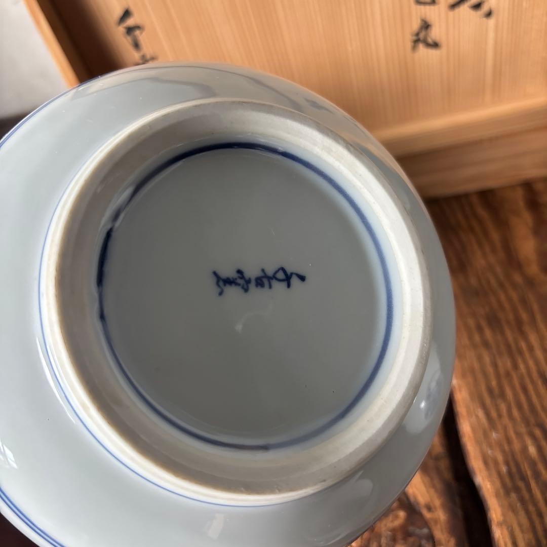 皆具 千古窯造 染付花丸文 水指 建水 蓋置 杓