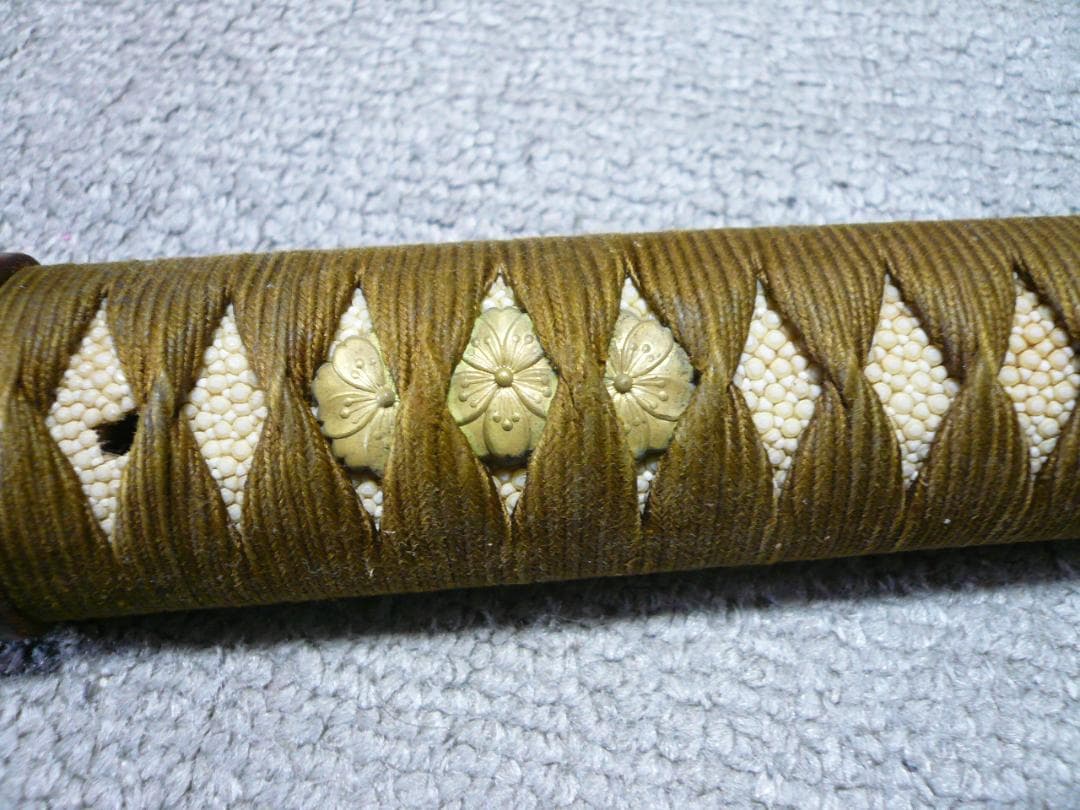 軍刀 柄 旧日本軍 刀装具 日本刀 士官 鮫皮 将校 儀礼刀 指揮刀 時代物