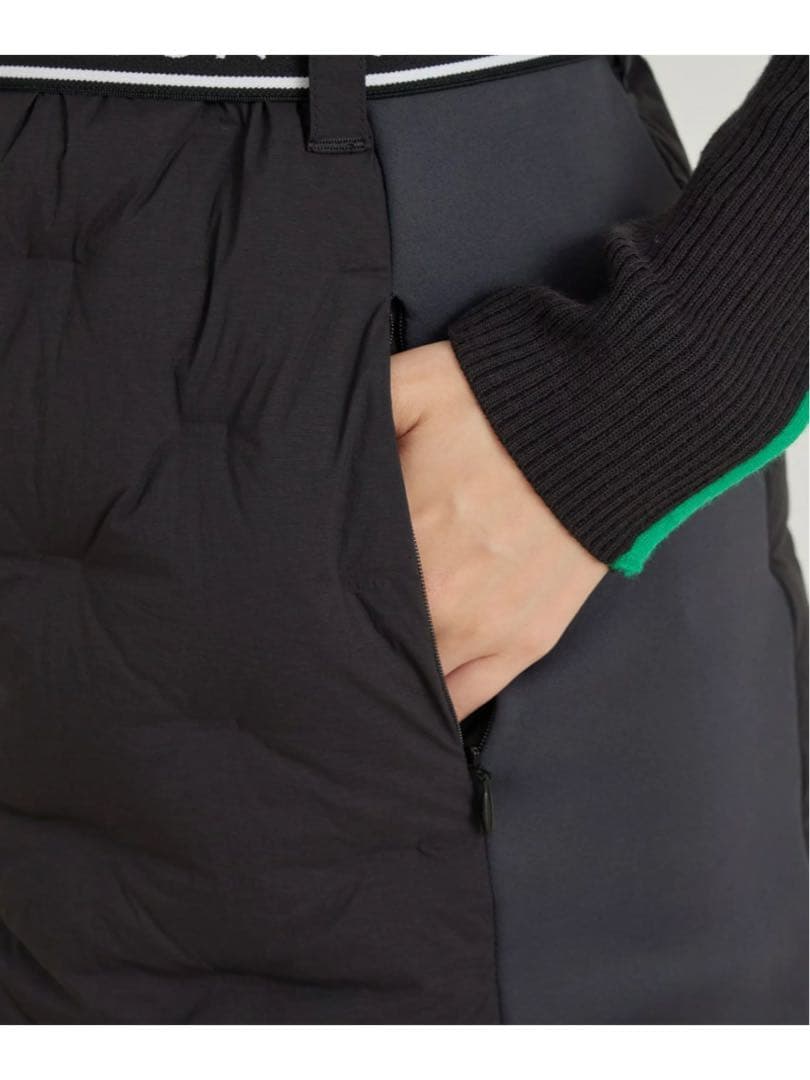 【撥水】【保温】ナイロンストレッチダウンワンピ