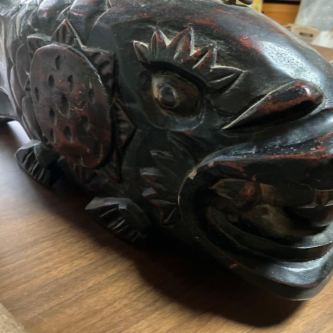 骨董品 魚板 魚叩 魚鼓 木彫り木魚 壁掛け飾り