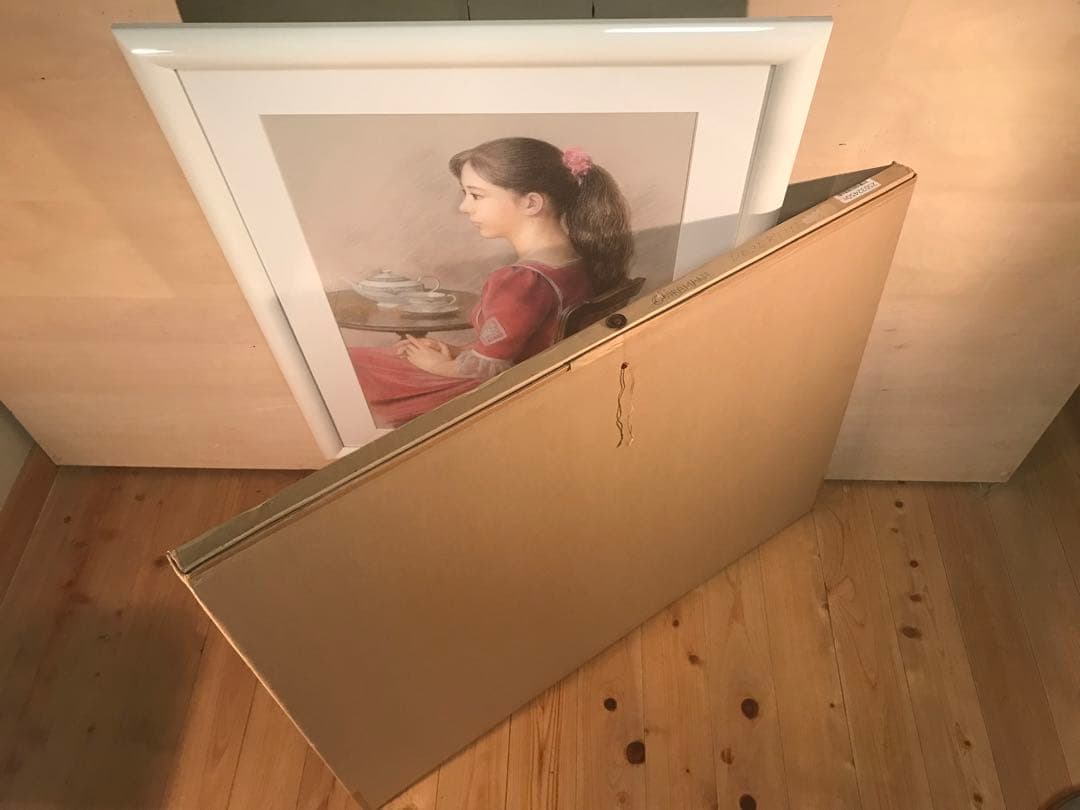 徳田宏行　「午後」　パステル画２０号　画面右下・作品裏に本人直筆サイン有り