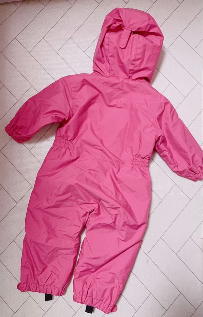 匿名配送 80 mont-bell ジャンプスーツ ピンク パウダーカバーオール