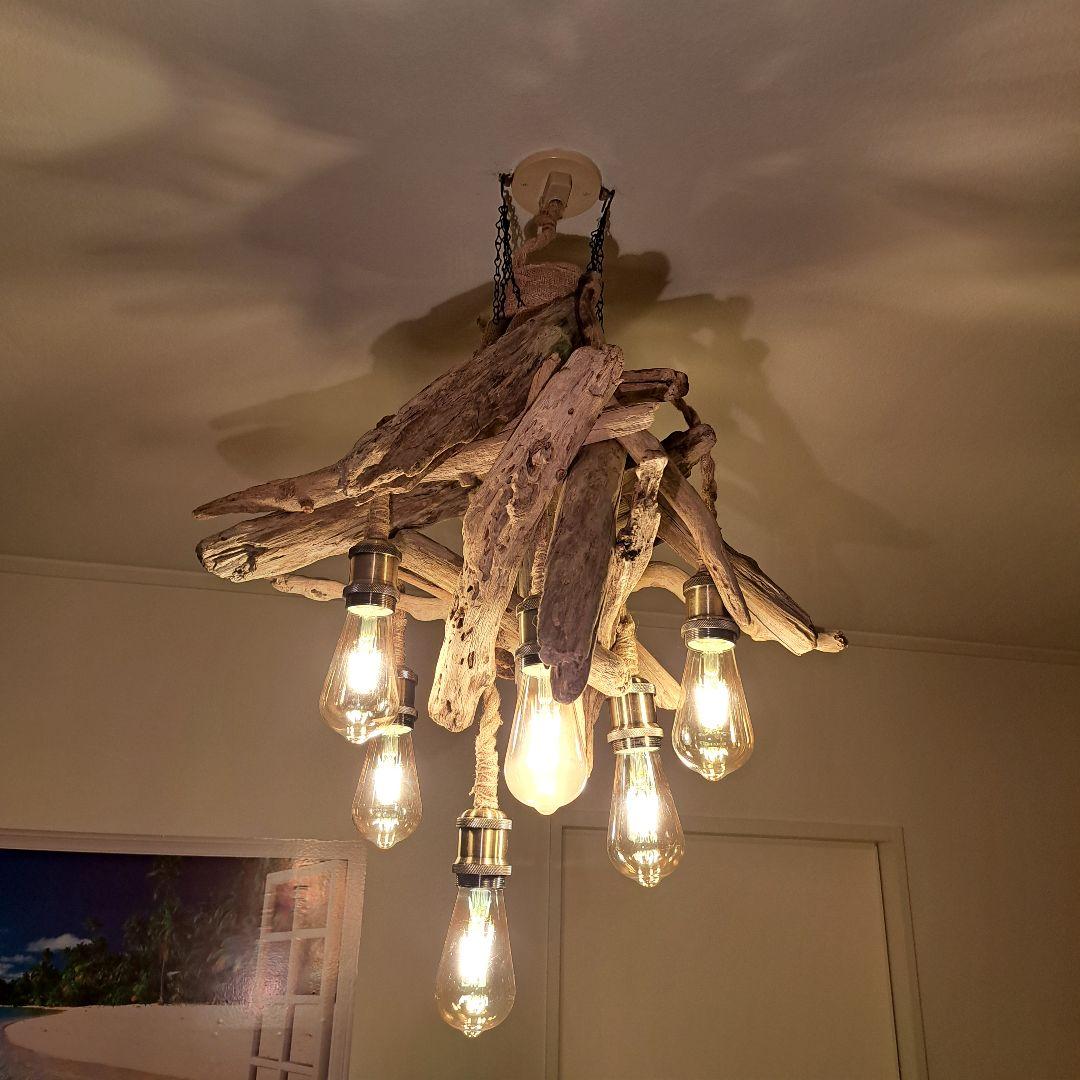 L315 流木インテリア 6〜15帖ペンダント エジソン付 ヴィンテージ