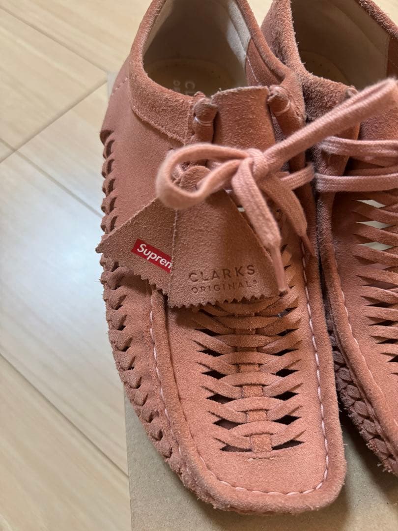 CLARKS×SUPREME WALLABEE \"PINK\" ワラビー uk7