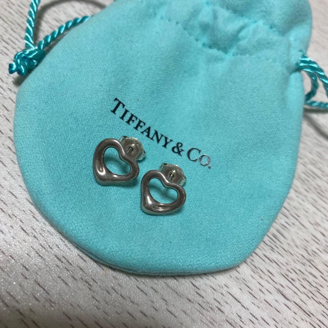 正規品 TIFFANY＆CO オープンハートスタッドピアス