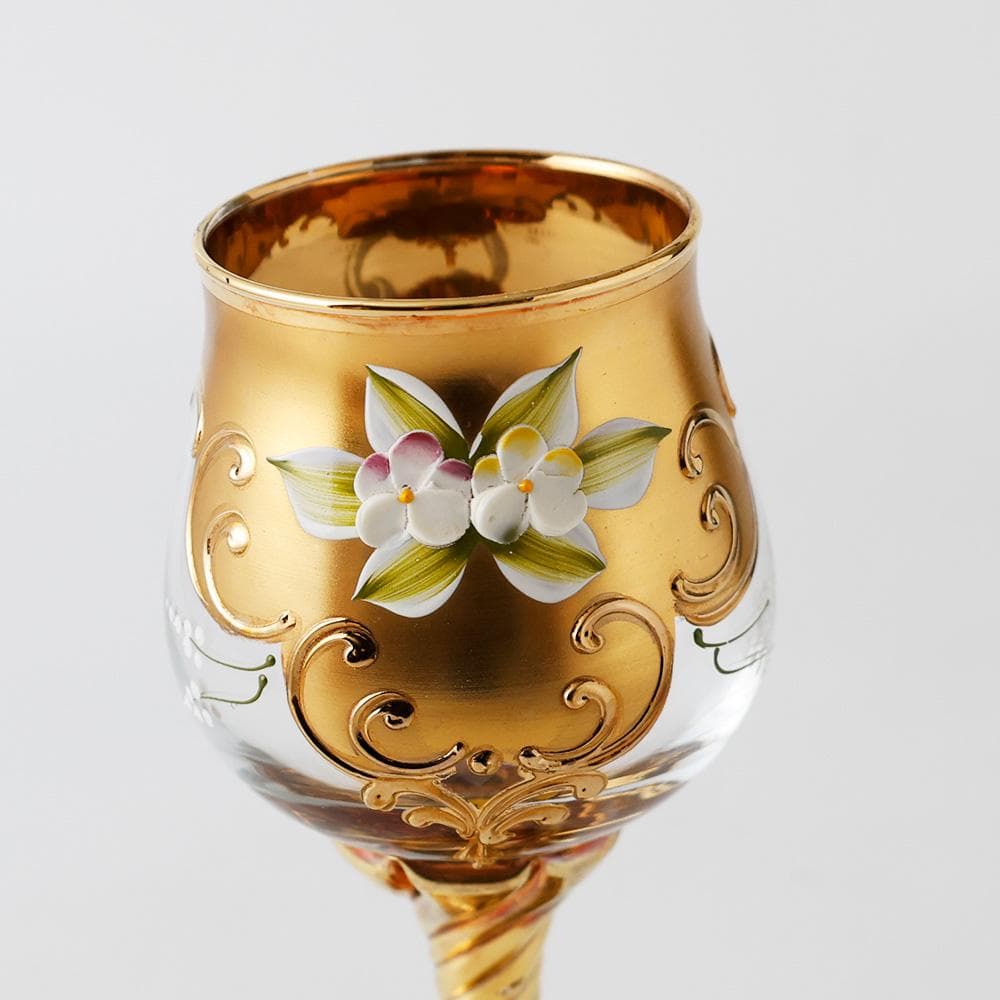 T 超高級 ベネチアングラス イタリア製 ムラノーガラス ワイングラス3