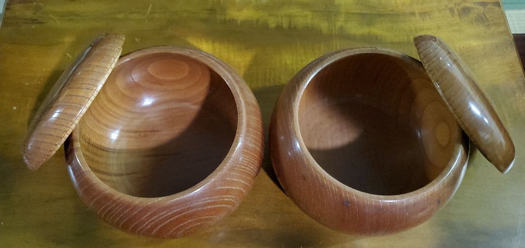 天然銘木碁器 碁筒 けやき