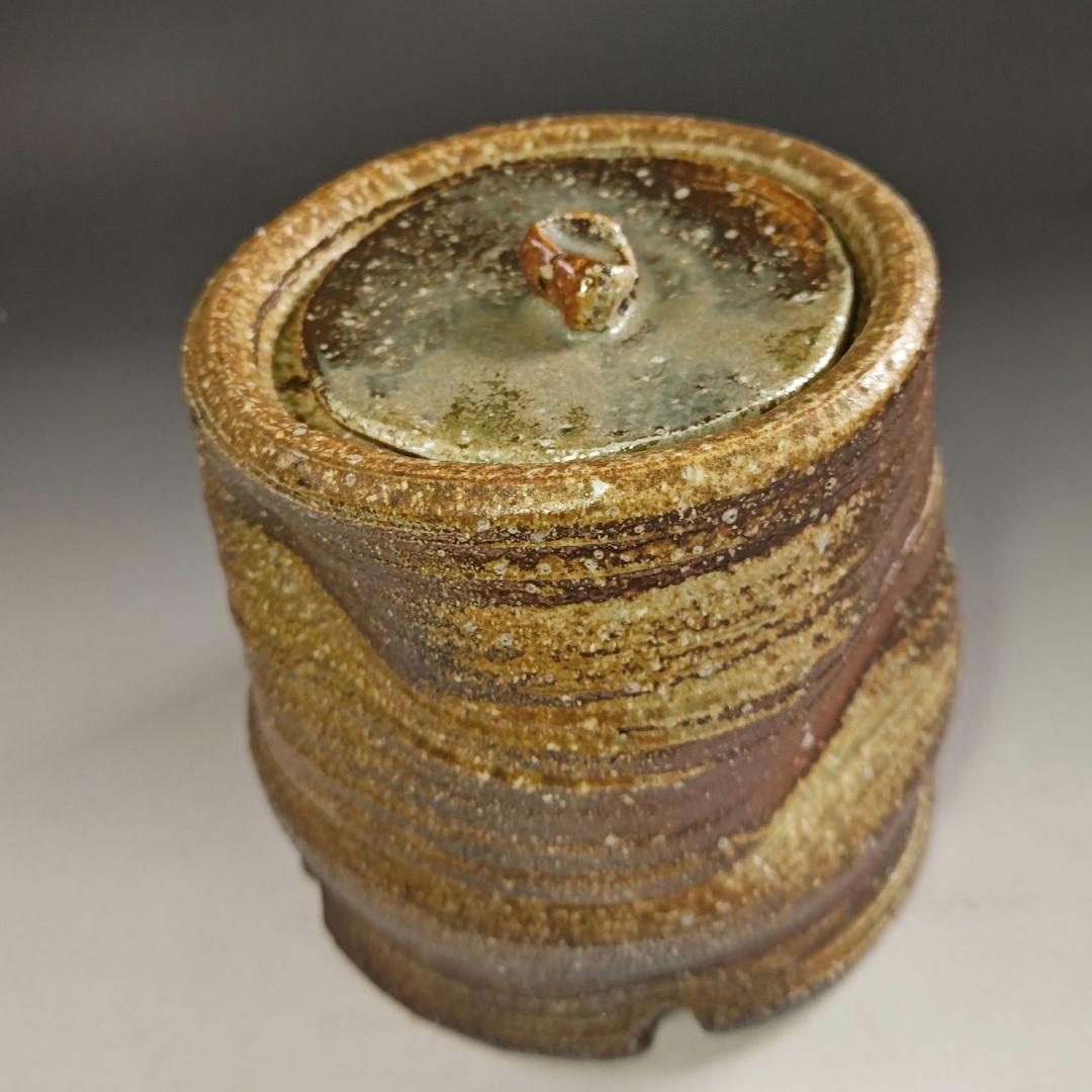 ウ265 水指『青木鵬磨作』『焼〆 水指 共箱』茶道具