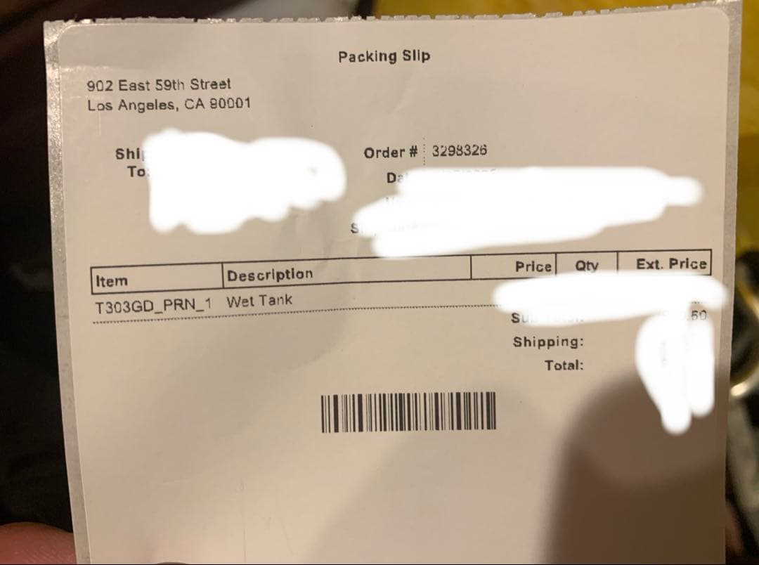 YZY Mowalola WET TANK サイズ1