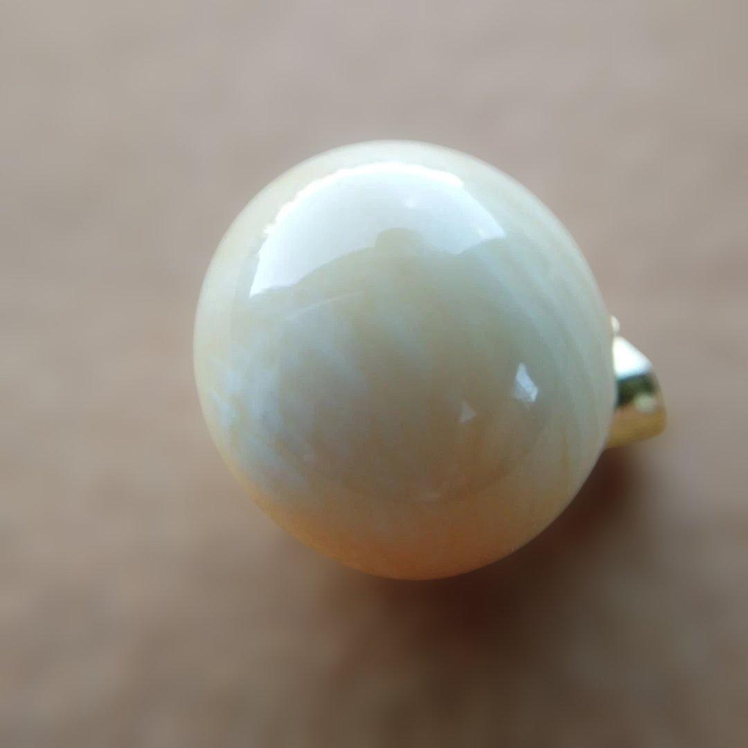 鯨歯 マッコウクジラ 牙玉ペンダントトップ 13㎜ 8個