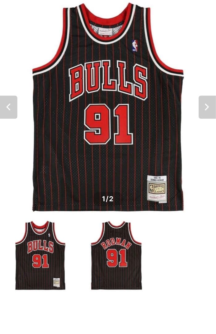 トップス Mitchell & Ness / CHICAGO BULLS #91 Chicago Bulls Rodman #91 Men's Mitchell &Ness HWC Jersey EUC 3XL
