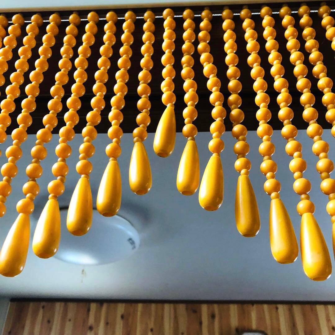 レトロポップ 昭和レトロ ビーズのれん 玉のれん オレンジ カーテン雫