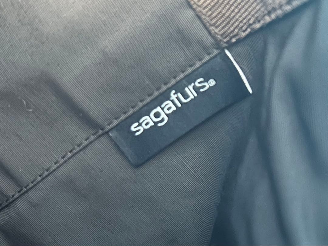 上質サガフォックスファーバッグ　ブルー　最安値