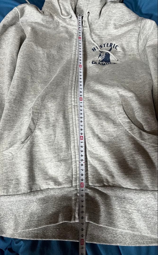 ヒステリックグラマー　ジップ パーカー グレー　ガール