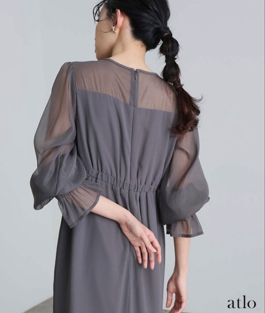 【新品タグ付き】atlo オケージョンドレスLチャコール