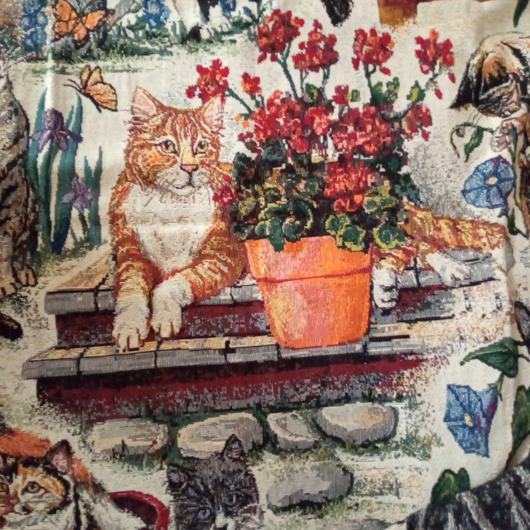 新品♥海外からやってきた物♥猫のタペストリー　ブランケット　ベッドカバー
