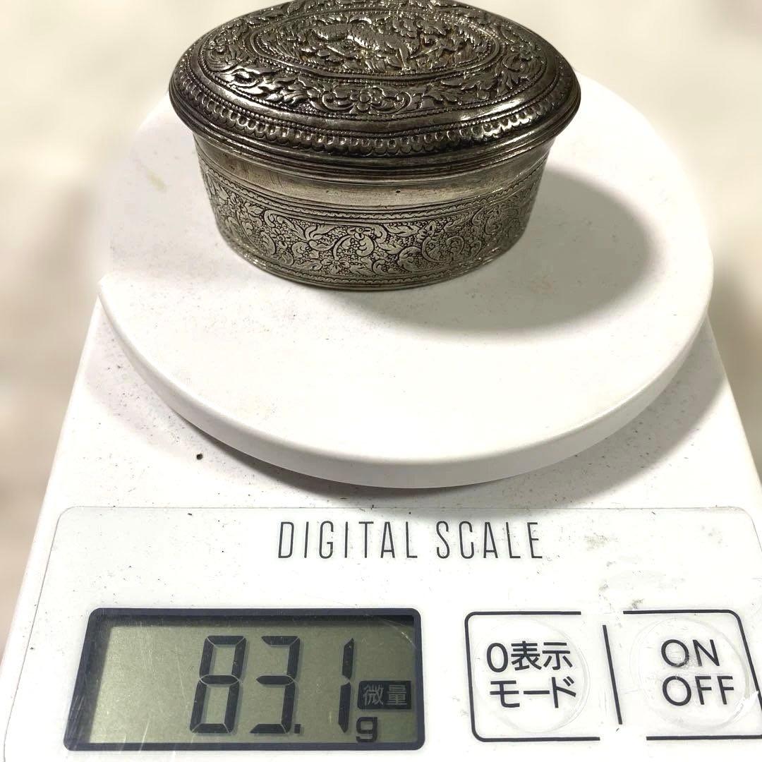 G-15 純銀 小物入れ アンティーク インテリア 雑貨 美術品 工芸品