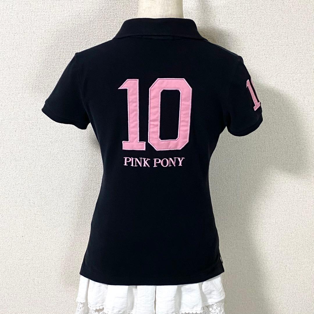 希少 y2k ラルフローレン ビッグポニー ポロシャツ ブラック 平成女児
