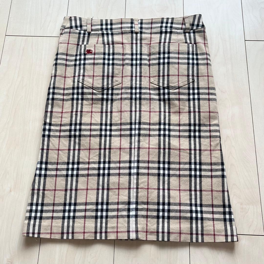 Y2K バーバリーブルーレーベル ノバチェック スカート タイト 38