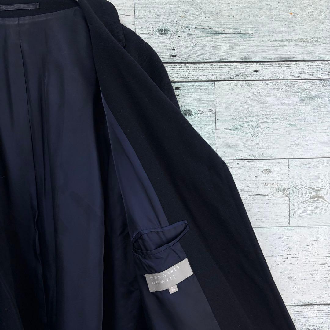 マーガレットハウエル ワイドシルエットウールチェスターコート