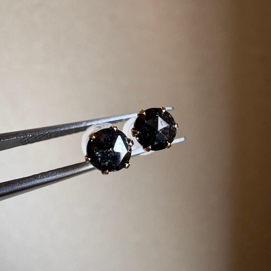 【スペシャルセール☆】 K18 ブラックダイヤモンド 0.50ct ピアス 2
