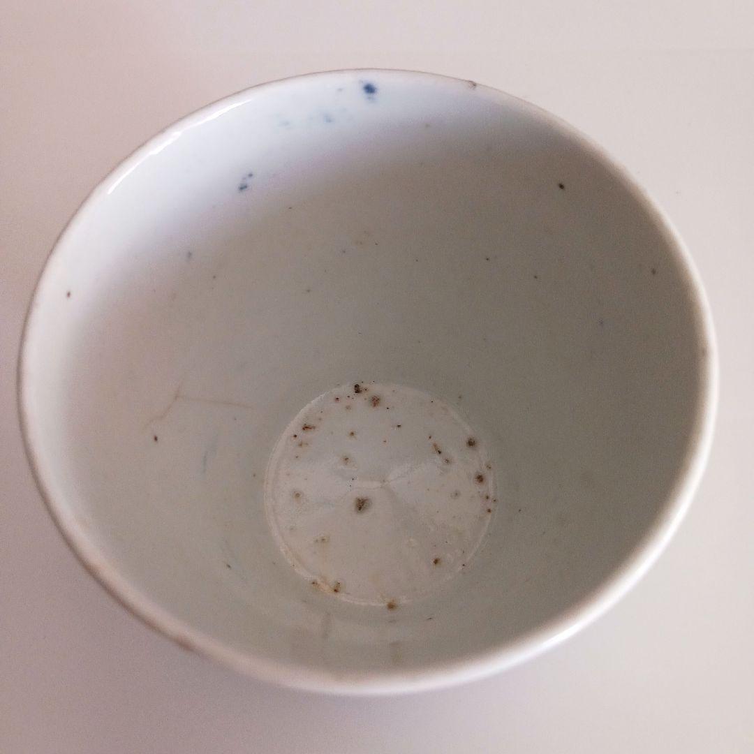 古伊万里　交叉草文図猪口　　江戸