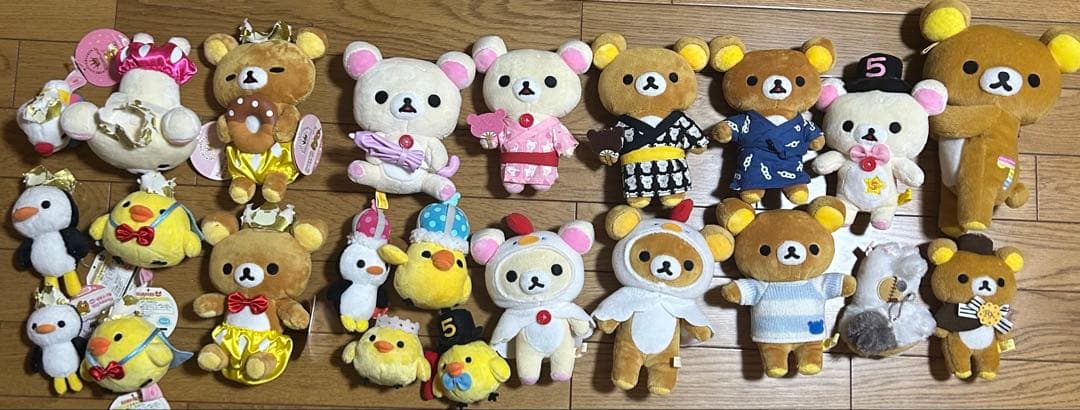 リラックマ　コリラックマ　キイロイトリ　ペンギン　アヒルぬいぐるみ　計100点‼️