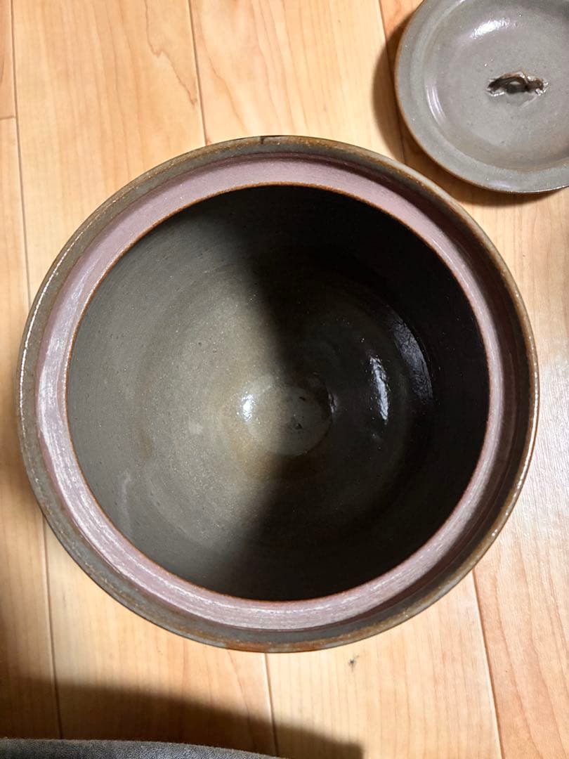 美品 京焼 小川文斎 櫛目水指 布目 茶道具 共箱付 骨董品
