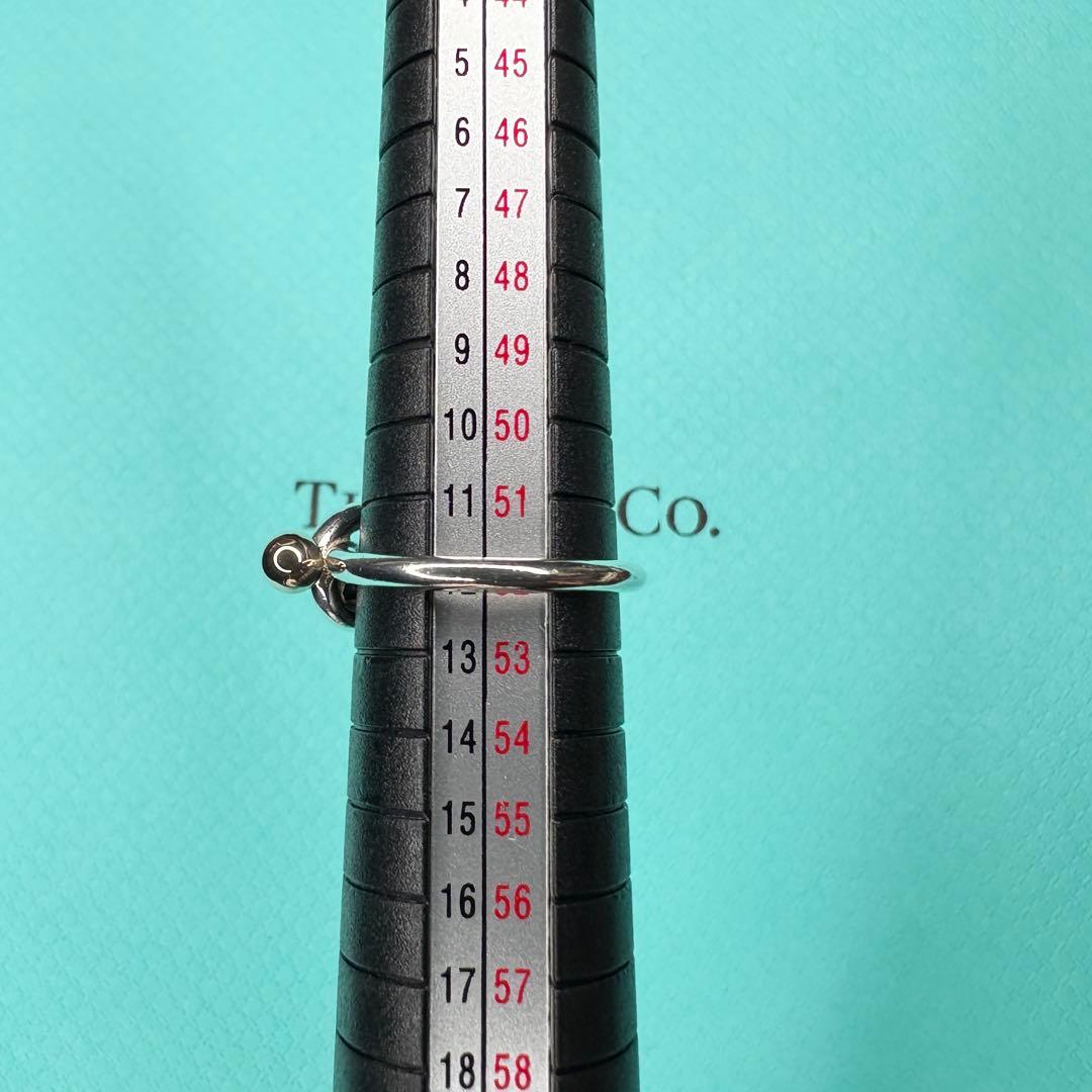 【美品】約12号 ティファニーラブノットリングSV925金750