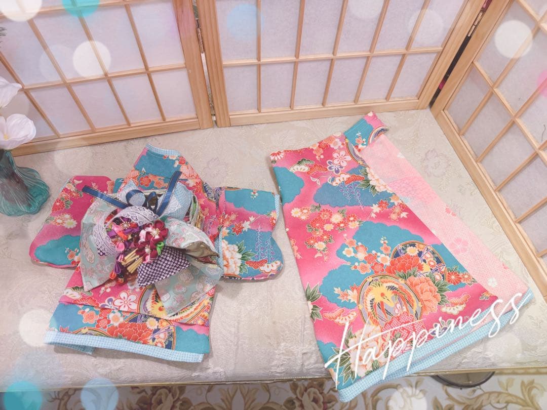 B444.pon2pan2☆オーダー犬お着物☆犬お着物☆犬お引き摺りお