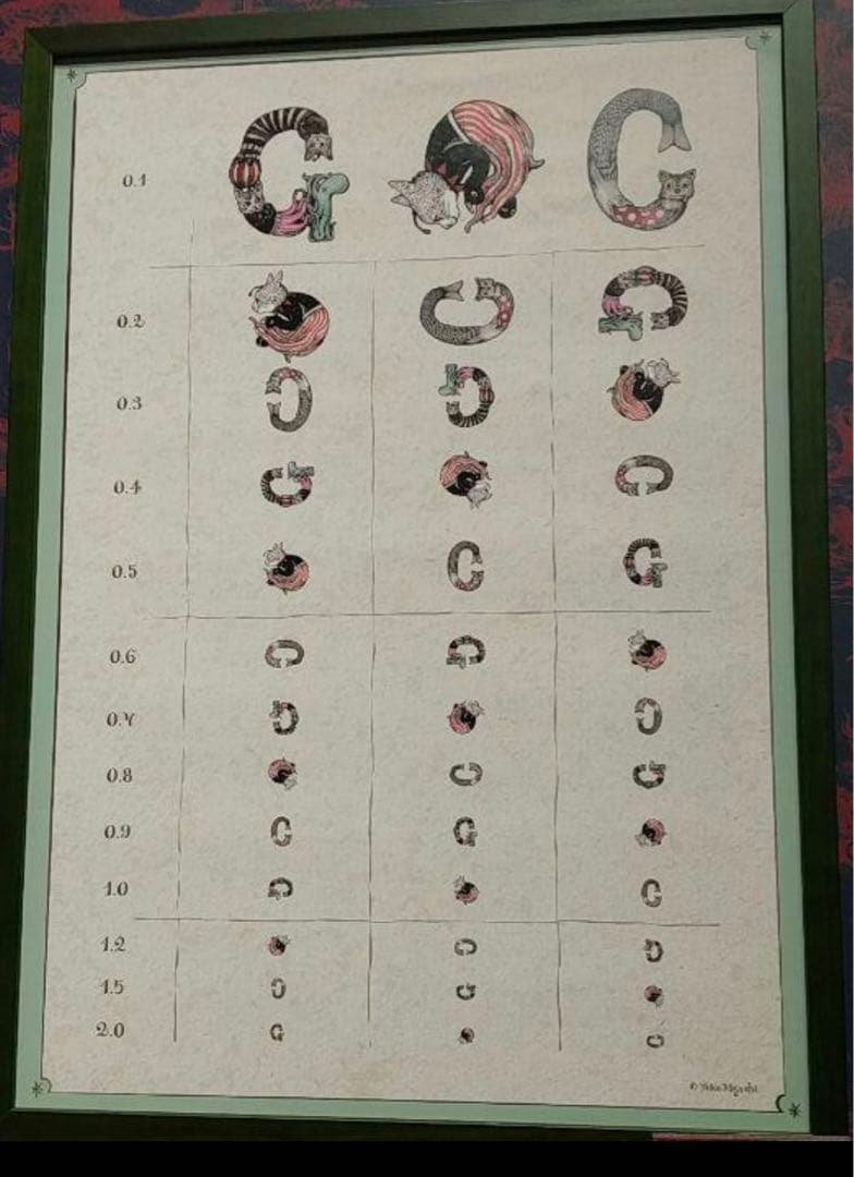 ヒグチユウコ/樋口裕子】台湾限定！！視力検査風ポスター - メルカリ