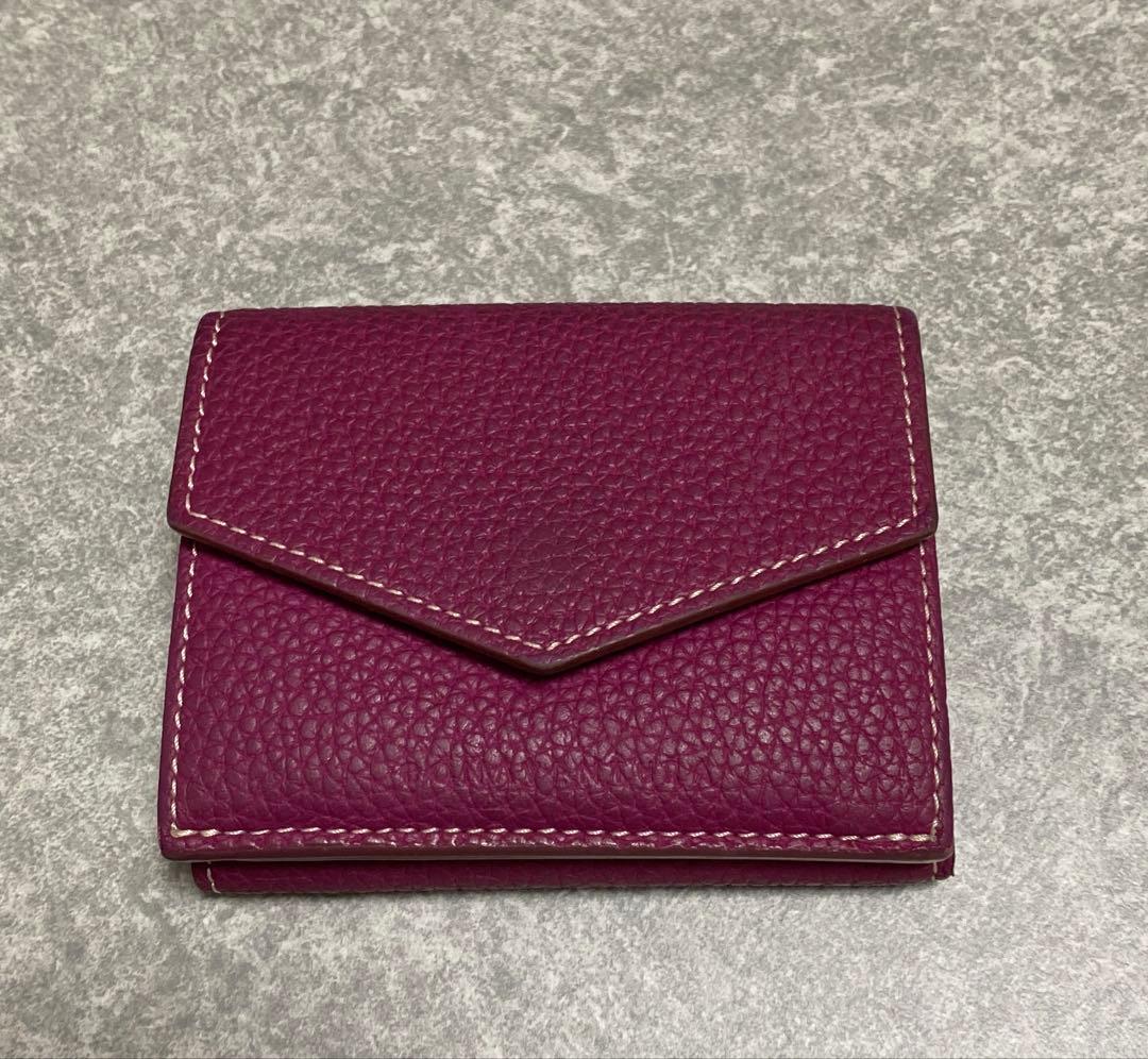 限定値下】BONAVENTURA 三つ折りスモールウォレット ピンク