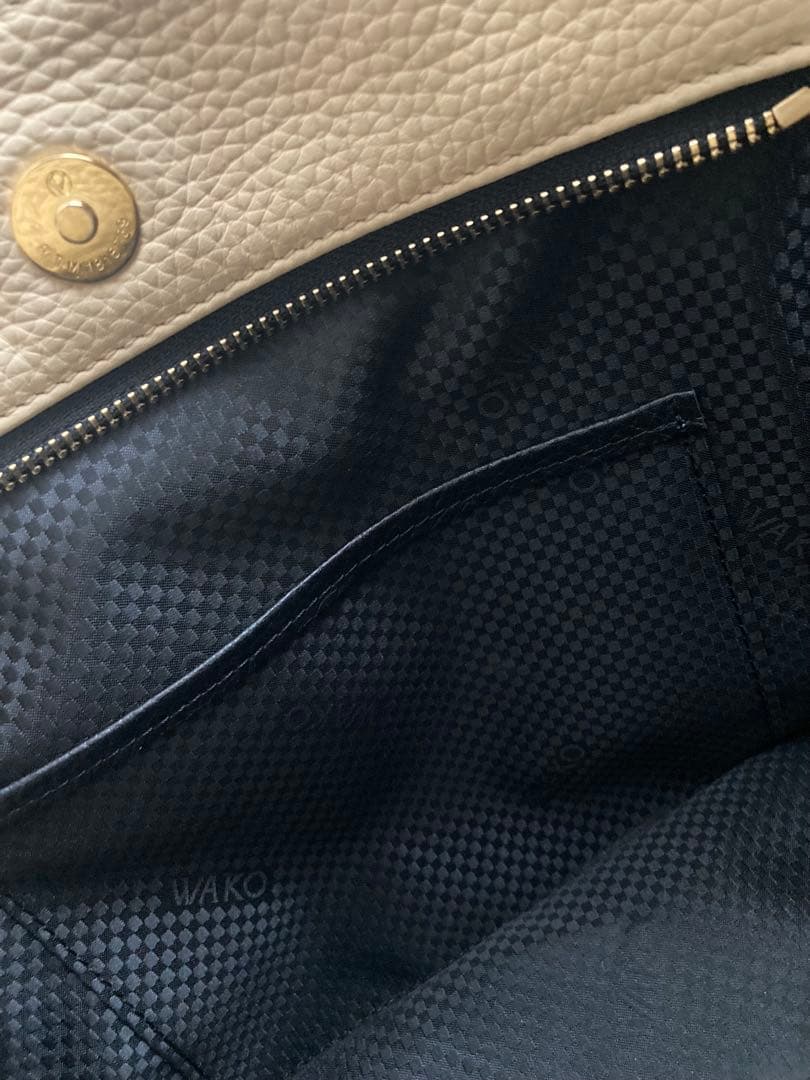 未使用 WAKO 銀座和光 ハンドバッグ アニマル柄 ファー レザー シボ革