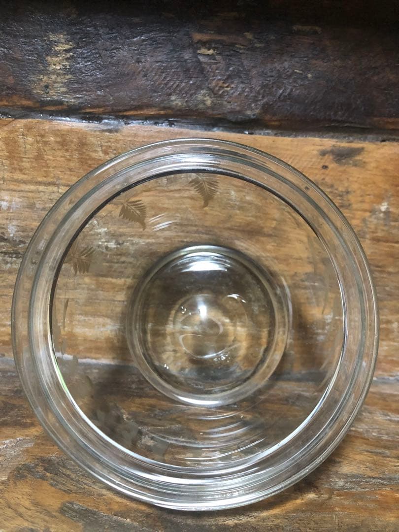 ガラス容器　レトロ　羊歯