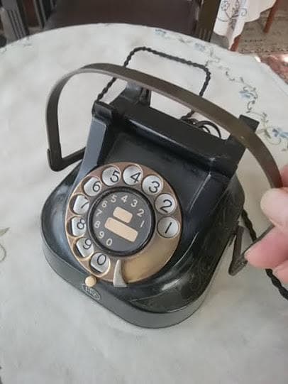 アンティーク ベルギー製 RTT 56 ダイヤル式黒電話