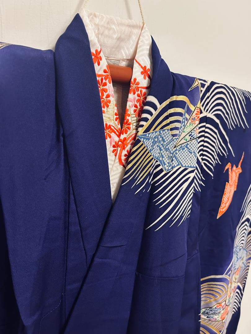 七五三7歳フルセット一式 紫色 正絹　素敵な色と柄で写真映えします♪