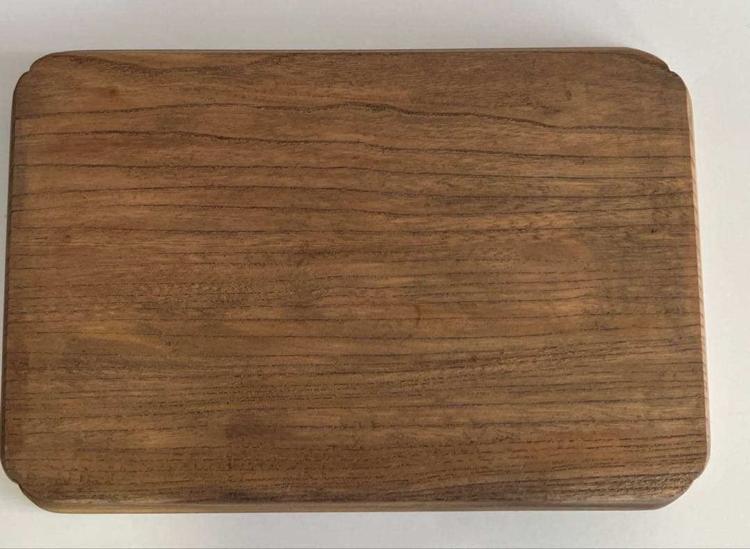 我谷盆風　隅入角盆　ケヤキ材　約32cm×約22cm