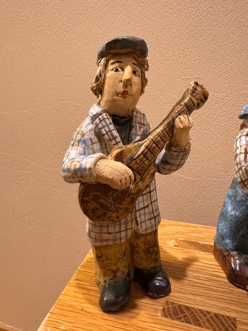 ささきようこ作 陶人形 陶器の音楽家人形4体セット