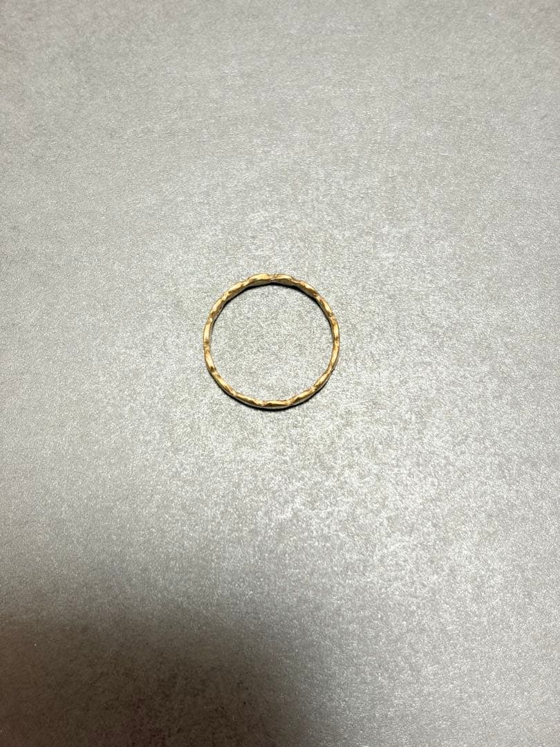 KAORU フラット　ポンデ　リング　ピンクダイヤ　K10 ピンクゴールド