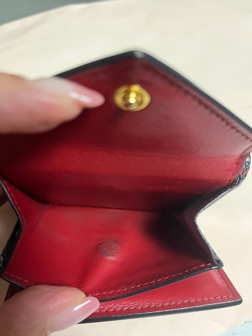 PRADA VITELLO MOVE 三つ折りハート柄財布 ABランク