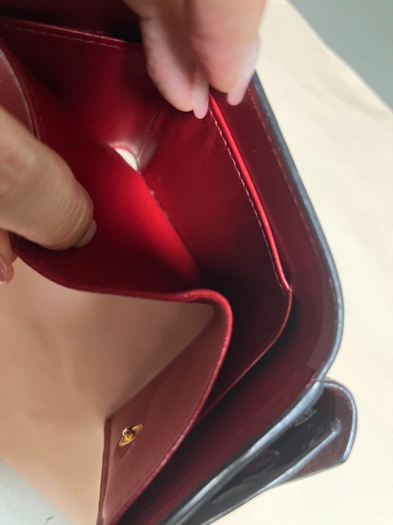 PRADA VITELLO MOVE 三つ折りハート柄財布 ABランク