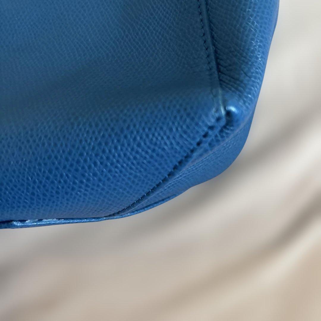 CELINE バイカラー　スモールカバ トートバッグ ベージュブルー フィービー